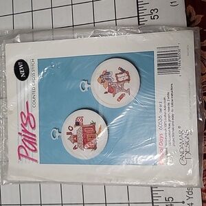 Pairs Counted Cross Stitch School Days 60536 Set of‎ 2. NIP